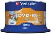 Verbatim DVD-R 4.7GB 16X Wide Inkjet 50pk - (Printable)